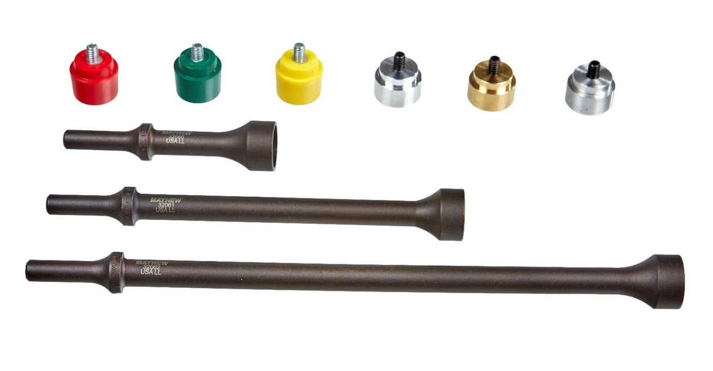 9 Piece Pneumatic Replaceable Tip Hammer Set - The Hardware Connection
