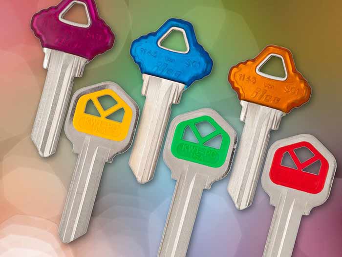 Color Plastic Head Keys — Kaba Ilco