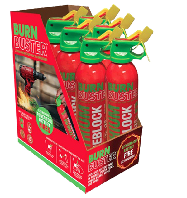 BurnBuster™ Lithium-Ion Fire Extinguisher - The Hardware Connection