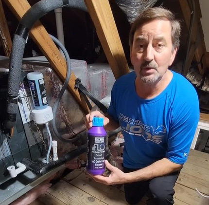 iFlo HVAC Kit installed on a drain line